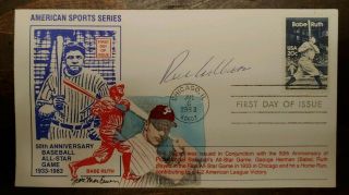 Richie Ashburn 50th Ann.  All Star Game Signed Babe Ruth Fdc Auto July 6 1983