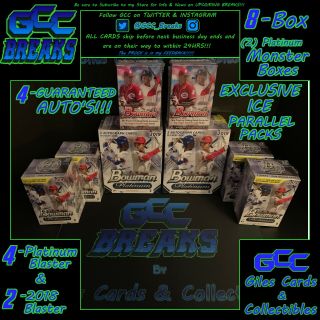 Detroit Tigers 2019 Bowman Platinum Monster Mixer (8 - Box) Case Break 4