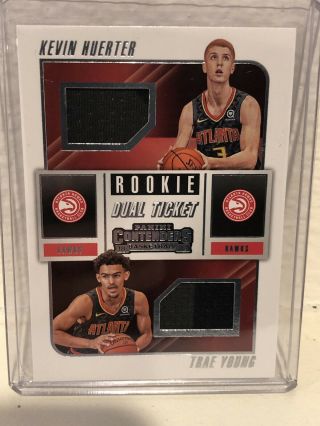 2018 - 19 Panini Contenders Rookie Dual Ticket Jersey Trae Young/kevin Huerter