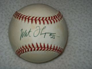 Milt Thompson Autographed Signed Nl Bill White Baseball Phillies Cardinals