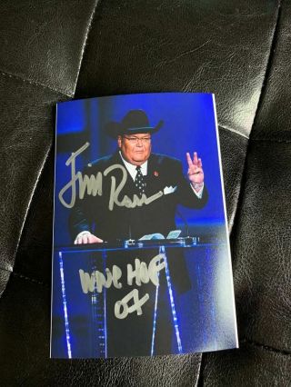 Jim Ross Authentic Signed 4x6 Autograph Photo,  Wcw,  Wwe,  Pro Wrestling