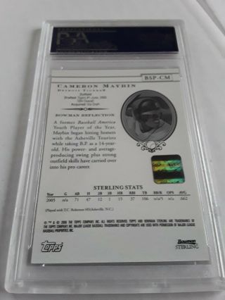 2006 Bowman Sterling Cameron Maybin Auto Rookie RC PSA 10 Gem NYY signed 4