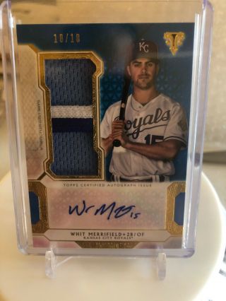 2018 Topps Tripple Threads Whit Merrifield 10/10 Auto Patch Sick Patch