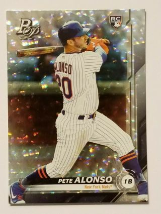 Pete Alonso York Mets 2019 Bowman Platinum Ice Parallel Sp Rookie Rc 20