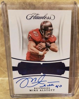 2018 Panini Flawless All - Pro Ink Mike Alstott Auto 