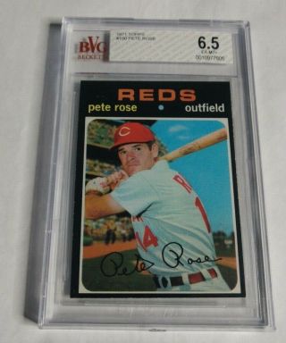 Pete Rose - 1971 Topps - 100 - Bvg 6.  5 Ex - Mt,  - Reds -
