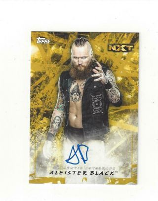 2018 Topps Wwe Nxt Aleister Black Gold Autograph 4/10