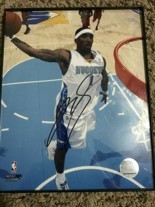 Authentic Jr Smith Denver Nuggets Framed Hand Signed Photo 8x10