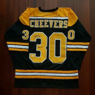 Gerry Cheevers Autographed Signed Jersey Boston Bruins Jsa