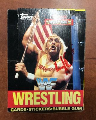 1987 Topps Wwf Wrestling Box 36 Packs Featuring Wrestle Mania Iii