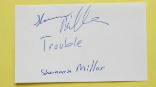 Boxing: Shannon " Trouble " Miller Autographed Card