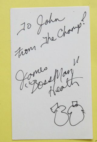 Boxing: James Heath Autographed Card