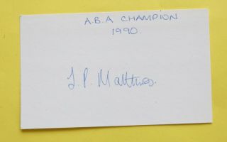 Boxing: Jason Matthews Of The United Kingdom Autographed Card