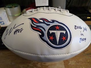 Chris Johnson Tennessee Titans Signed Autographed Custom Football Enscribed