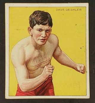 1910 T218 Mecca Cigarettes Boxing Card Dave Deshler Vg Range Bv $110