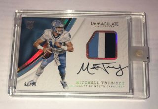 2017 Panini Immaculate Mitchell Trubisky Auto Autograph Patch Rookie Rc D /25
