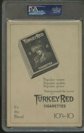 1911 T3 Turkey Red Cabinets 105 Hans Lobert Turkey Red As Back PSA 2.  5 GOOD, 2