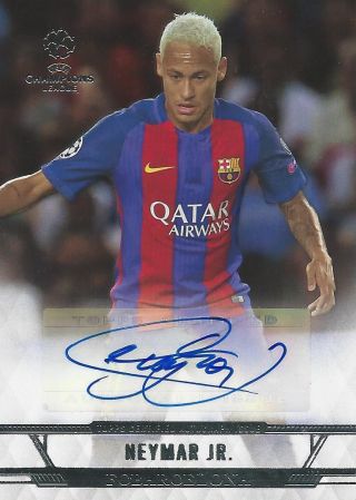 2016 - 17 Topps Champions League Showcase Soccer Neymar Barcelona Autograph Cla - N