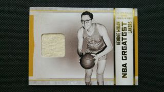 George Mikan 2009 - 10 Playoff National Treasures Nba Greatest Jersey Material /99
