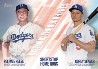 Corey Seager/pee Wee Reese 2019 Topps Historic Through Lines 5x7 /49 Dodgers