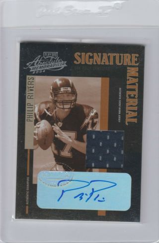2004 Playoff Absolute Memorabilia Philip Rivers Autographed Rookie Auto