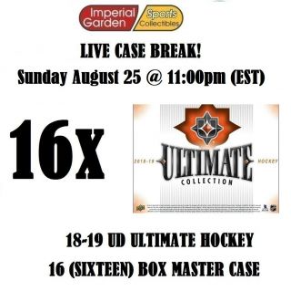 18 - 19 Ud Ultimate 16 (sixteen) Box Case Break 1397 - Vancouver Canucks