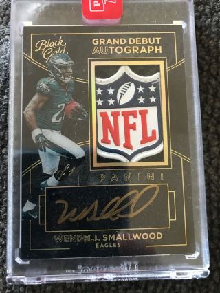2016 Black Gold Wendell Smallwood Rc Auto Nfl Shield 1/1