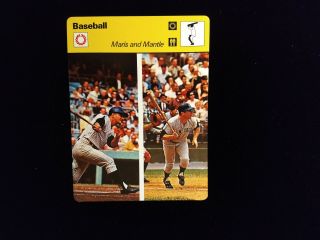 1977 Sportscaster Baseball 07 - 16 Mickey Mantle,  Roger Maris Yankees Nrmt,