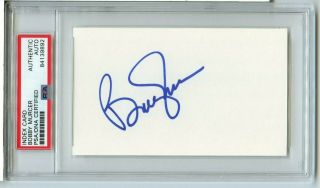 Bobby Murcer Signed 3x5 Index Card Psa/dna Authentic York Yankees Lst689
