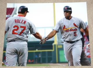 Scott Rolen 27 Signed St Louis Cardinals 16x20 Photo Mlb Holo W/ Albert Pujols