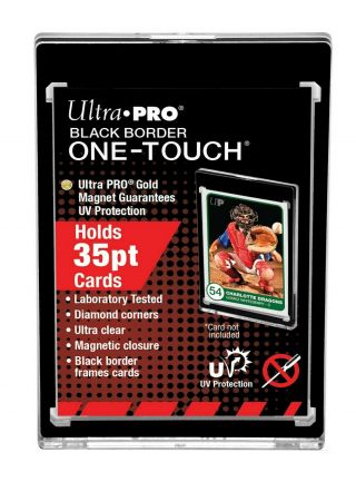 25x Ultra Pro One - Touch 35pt Black Border Magnetic Card Display Holder Protector