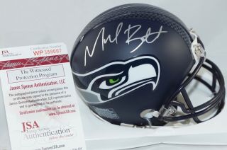 Michael Bennett Signed Seattle Seahawks Mini Helmet,  Jsa Wp388007