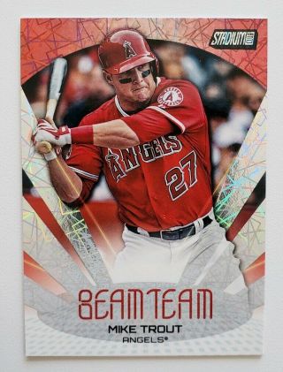 2014 Topps Stadium Club Mike Trout Beam Team Refractor Variation -