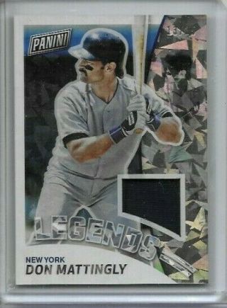 2019 Panini National Don Mattingly Legends Cracked Ice Jersey Relic /25 Yankees