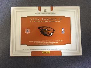 2016 National Treasures Collegiate GARY PAYTON II RC Patch Auto 83/99 (GT13) 4