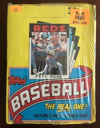 1986 Topps Baseball Wax Box,  Unsearched,  By Vintage Sportscards,  Dinged