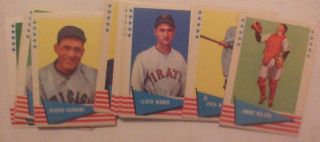 Starter Set 17 Diff.  1961 Fleer All - Time Greats Baseball Cards - Mostly Ex Cond.