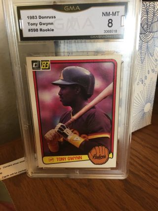 1983 Donruss Tony Gwynn San Diego Padres 598 Baseball Card