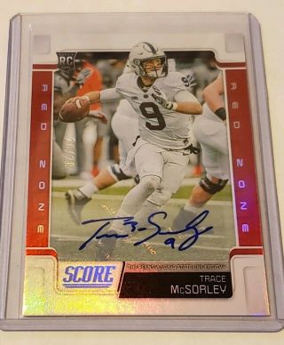 Trace Mcsorley 2019 Panini Score Red Zone Auto Rc 20/20 Ravens