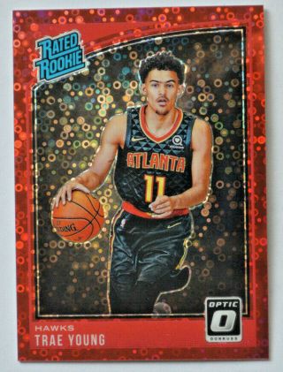 2018 - 19 Trae Young Donruss Optic Rc Red Parallel 