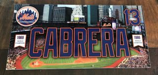 Asdrubal Cabrera 13 York Mets Game Locker Room Name Plate Mlb Holo