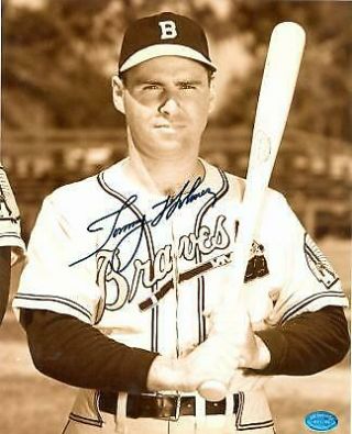 Tommy Holmes Autographed 8x10 Photo (boston Braves)