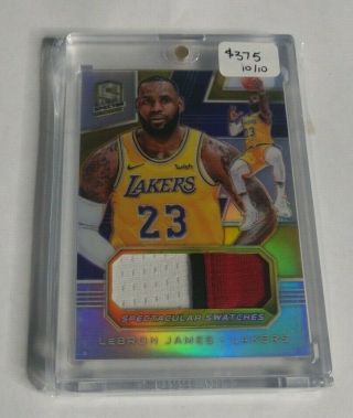 R17,  970 - Lebron James - 2018/19 Panini Spectra - 3 Color Patch - Gold - 10/10