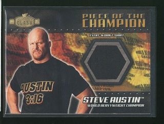 2001 Fleer Steve Austin Piece Of The Champion Event - Worn T - Shirt Wwe