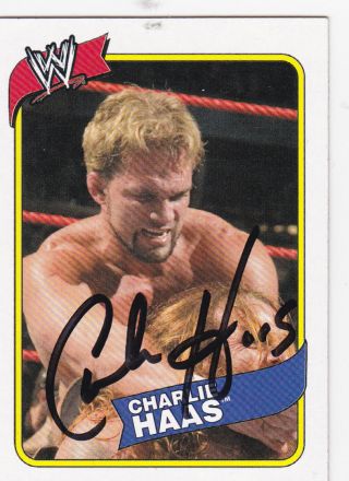 Wwe Wwf Wcw Tna Wrestling Charlie Haas Autographed Signed Card