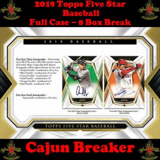 Seattle Mariners Full Case 8box Break - 2019 Topps Five Star Baseball