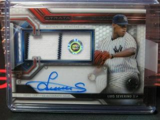 2016 Triple Threads Luis Severino Rookie Jersey Auto Autograph Rc Yankees Bb