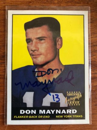 1998 Topps Stars Football Rookie Reprint Don Maynard Autograph