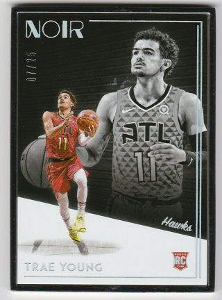 2018 - 19 Noir Trae Young Rookie Statement Edition Metal Framed Card 