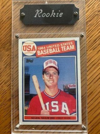 1985 Topps Mark Mcgwire Rookie Card 401